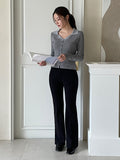 Rebelo High Waist Brushed Bootcut Banding Pants