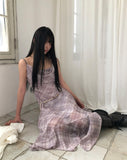 Kyuren Check Sleeveless Long One Piece