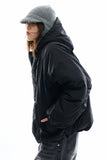 Easy cap hood nylon padded jumper