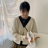 Mokoi cable ribbon cardigan