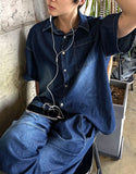 Pocket brush half shirt