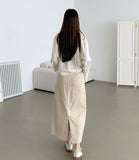 Seersucker Loose-fit Pendant Point Stripe Long Sleeve Shirt