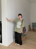 [unisex] Nelty printed knit short sleeve tee