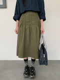 Dekin Shirring Banding Midi Skirt