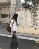 Lupek Ribbon Check Short Sleeve Blouse