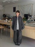 [unisex] Kurohi Check Over Long Sleeve Shirt