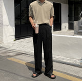 Brit Short Sleeve Collar Knit