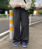 [BAONHAUS] Gokobu Color Cotton Banding Wide Pants