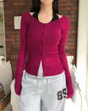 Luca V-neck Button Tencel Cardigan