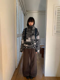 Pitanne Dot Patch Knit Cardigan Jacket