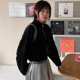 Kenfeed Cropped Knit Zip-Up Cardigan