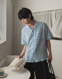 Edith Linen Half Shirt