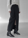 Belle Adjust Diagonal Unbalanced Long Skirt