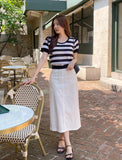 Gelad Pocket H-line Long Skirt