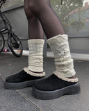 Sween fleece mule platform sole bloafers