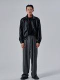 Stripe Pintuck Wide Slacks