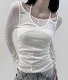 Lemaine See-Through Layered T-Shirt