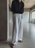 Monette linen wide pants