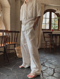 Arden Tassel Crop Half Shirt Pants Set