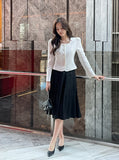 Jemu Satin Flare Midi Skirt