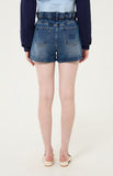 Flower Half Denim Pants