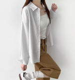 Striped loose fit long sleeve shirt