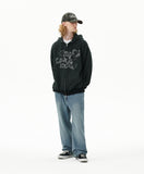 EMPTY STRIPE ZIP UP HOODIE