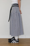 EMBO CHECK LONG SKIRT