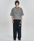 Paneled Stripe Cropped T-Shirt