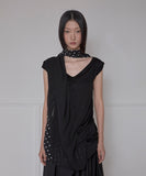 Layered Dot Scarf T-Shirt