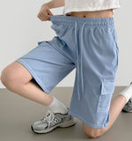 Summer Cooling Cargo Pocket Bermuda Wide Span Shorts