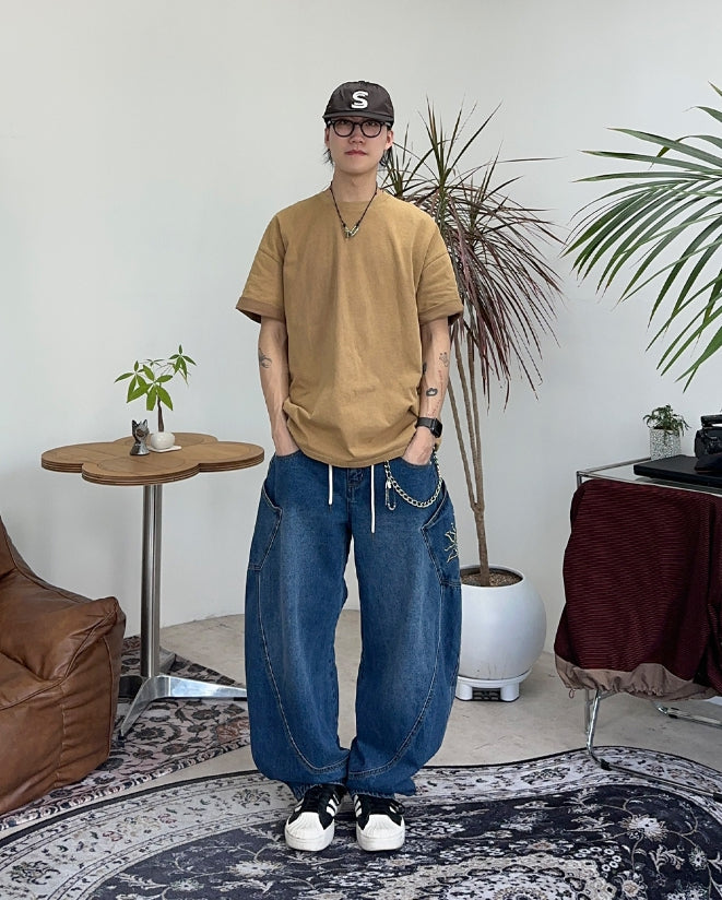 【SATIIIZ】Tenan Pigment Short-Sleeved T-Shirt UUL Pigment Short-Sleeved T-Shirt - satiiiz