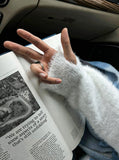 Snow warmer angora knitwear