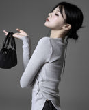 Flynn V-neck button knit