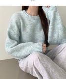 Pastel Pudding Color Wool Blend Basic Round Knit