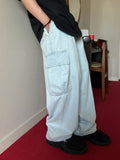 Ice Washed Cargo Denim