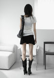 Way roll-up mini skirt