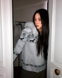 Newa Nordic Fur Two-Way Knit Hooded Zip-Up