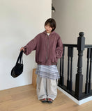 [unisex] Date Two Way Over Hood Zip Up Jumper
