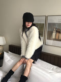 Lens Quilted Eco Fur Long Sleeve Jacket