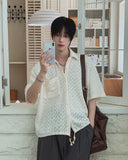 Marilyn Mesh Knit Short Sleeve Shirt