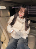 Akun Wool Fluffy Short Button Fur Jacket