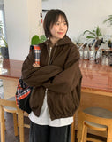 [unisex] Nehiko two-way work hood zip-up jumper