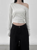 Erne One-Shoulder Knot T-Shirt