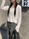 Kant Rib Long Sleeve Basic Cardigan