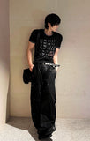 Crop Muscle Fit Ringer Archive T-shirt