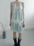 Seve Lace Satin Skirt