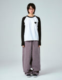 Dot Heart Raglan Long Sleeve T-Shirt
