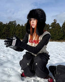 MINK FUR EARFLAP HAT
