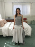 Vianne Stripe Sleeveless Cardigan Set
